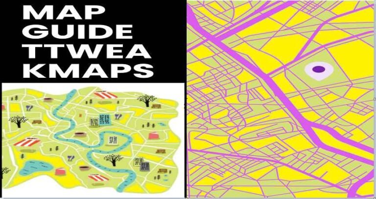 Map Guide Ttweakmaps showing a detailed illustrated city map and advanced street network visualization for navigation optimization.